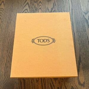 Tod's Black Suede Shoe with Orange Tissue